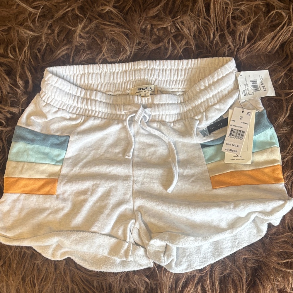 Ripcurl  Women's Athletic Shorts with Multicolor Stripes. Small. NWT. $39.95.